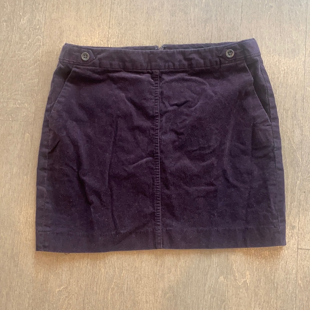 Banana Republic Velvet Mini Skirt In Purple. Size 6